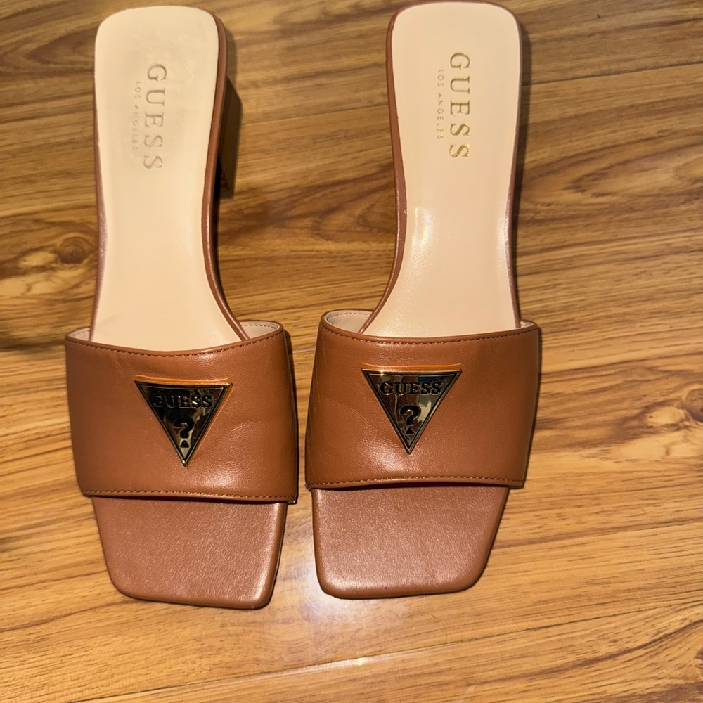 Guess Tan Women's Slide Heels